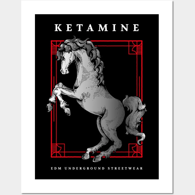 Ketamine Horse Wall Art by T-Shirt Dealer